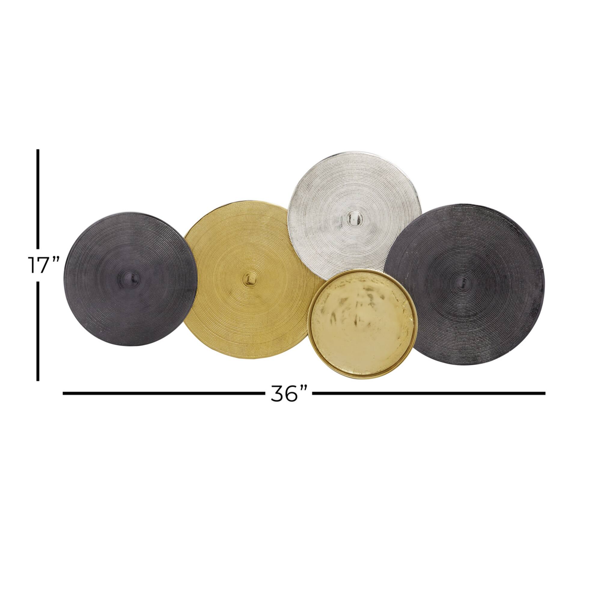 Gold, Silver & Gray Aluminum Wall Décor